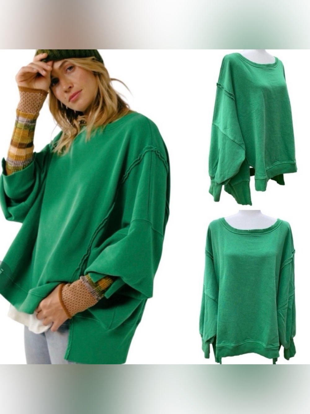 NWT!!!!! Free People  Camden Pullover Sweatshirt sweater Size Medium - Picture 9 of 14